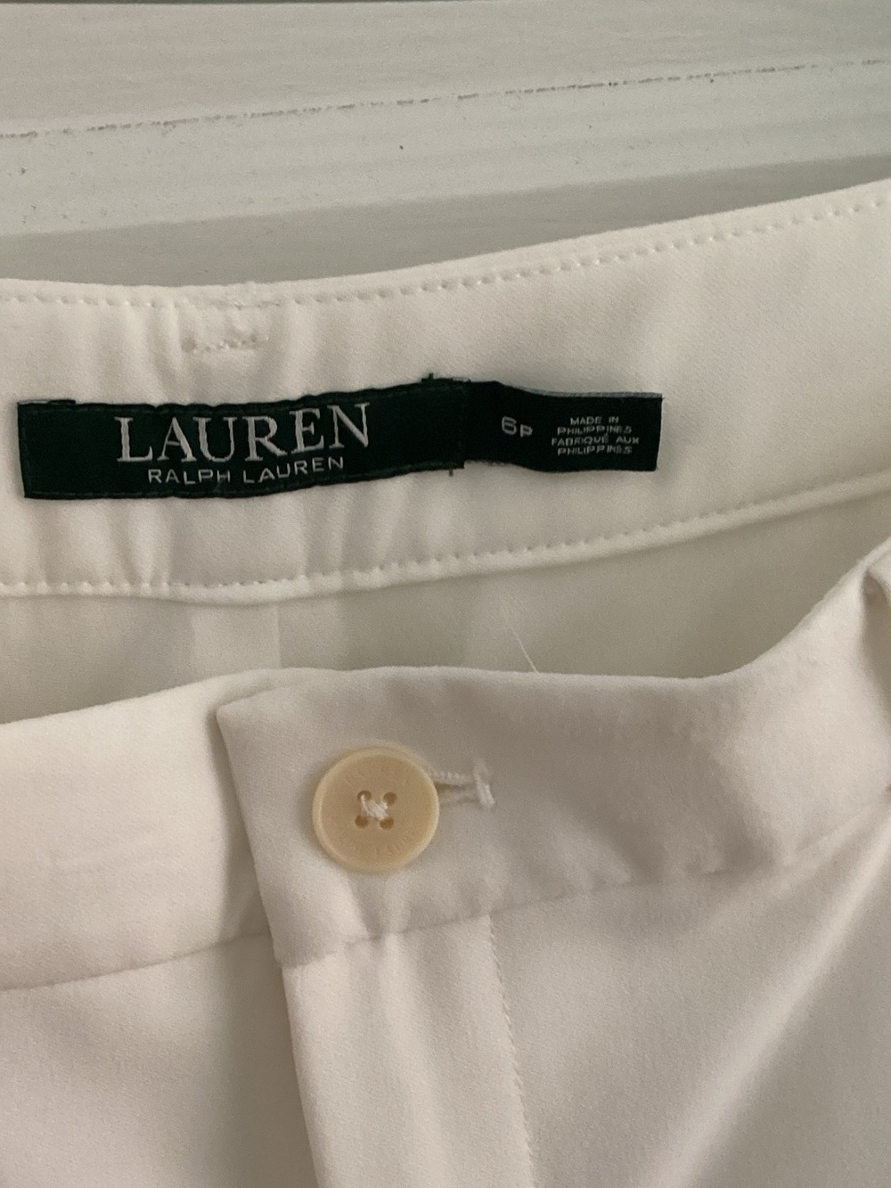 Lauren Ralph Lauren Cream-White Tailored Pants Size 6P